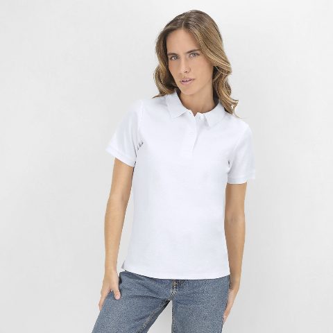 Polo Mulher Branco - Koupan