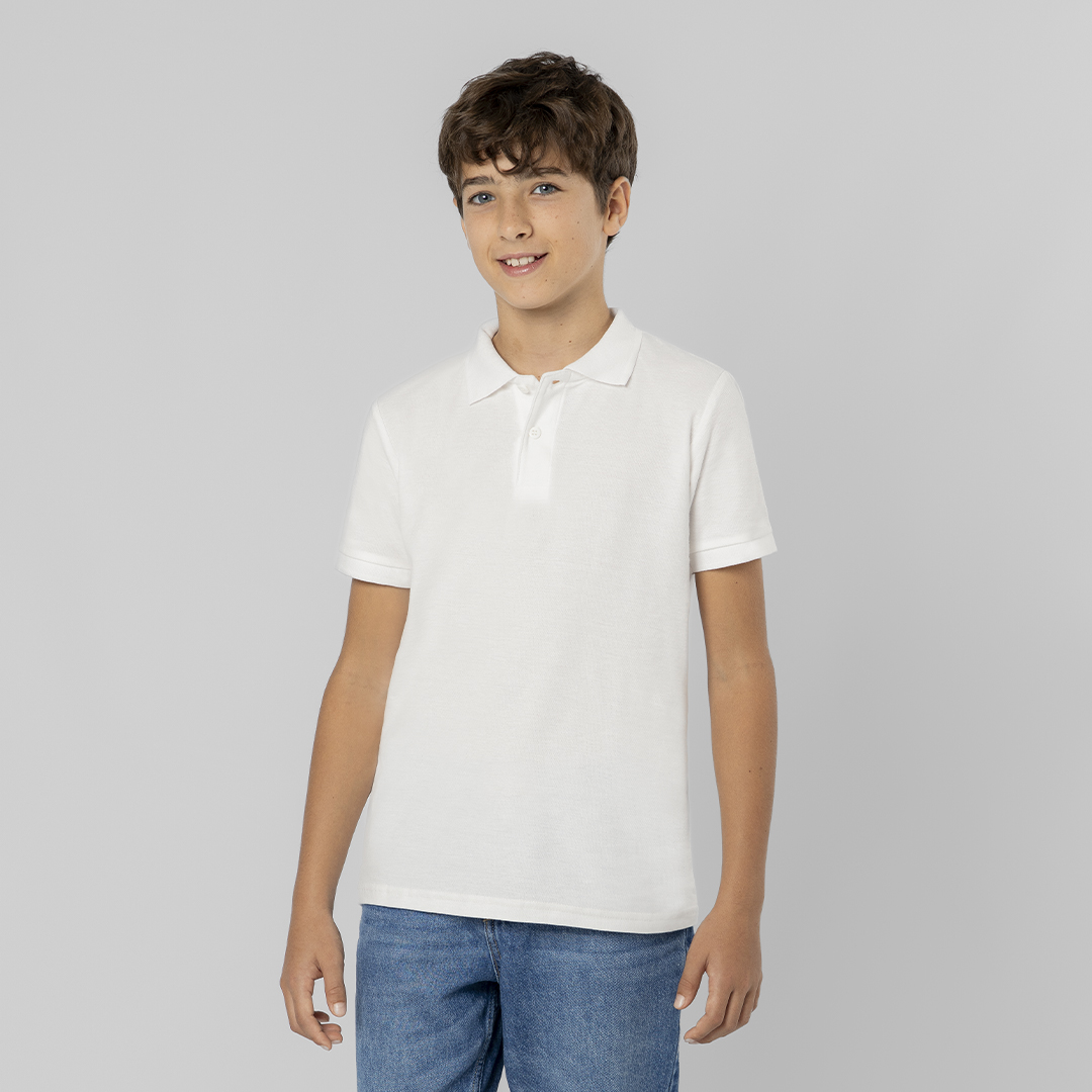 Polo Criança Branco - Charles