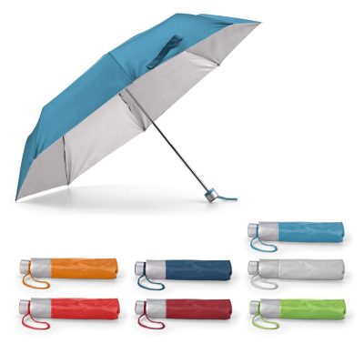 Guarda-chuva em poliéster 190T dobrável em 3 secções e de abertura manual. Disponível em várias cores